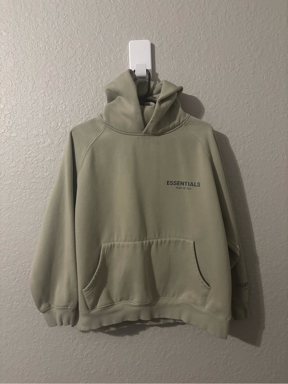 Fear of God ESSENTIALS Green Pullover Hoodie